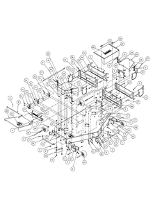 Fabricated Float Deck Assembly Diagram and Parts List for HF1748 55AF3D4V150-WAM Cub Cadet Lawn Mower
